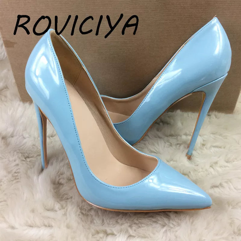 Light blue women's pumps