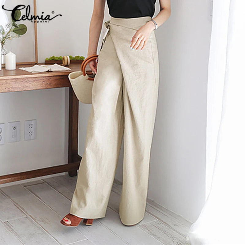 Women long pants fashion casual high waist