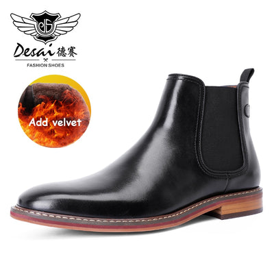 Leather men's boots