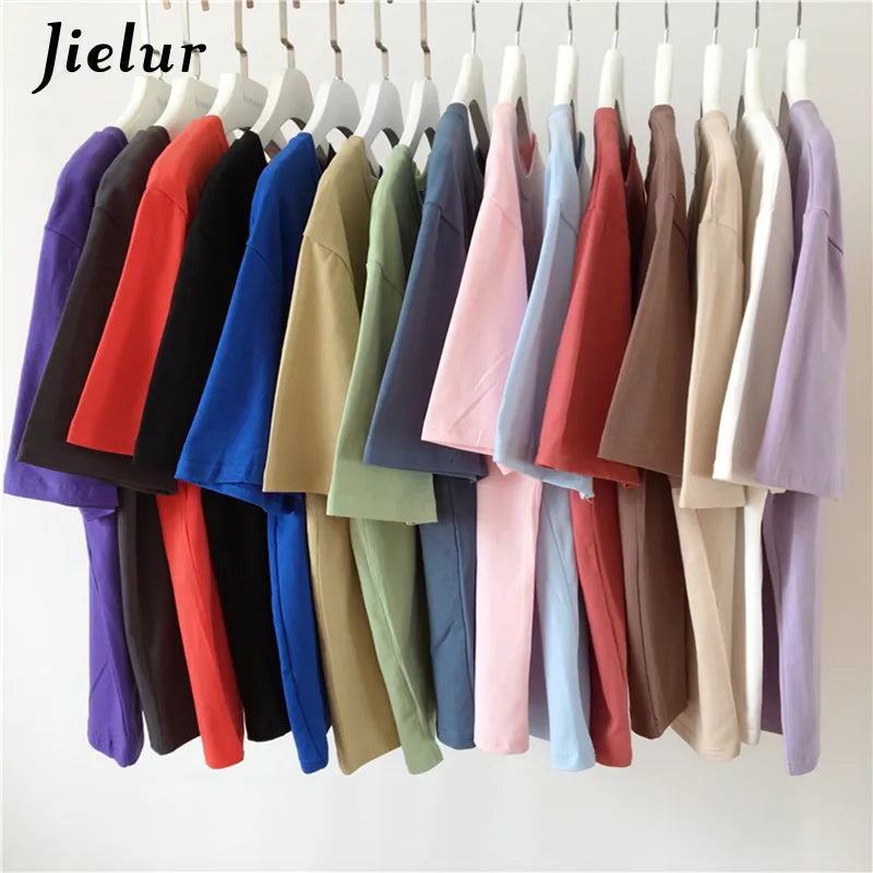 Women's basic plain color t-shirt