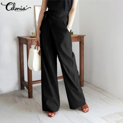 Women long pants fashion casual high waist