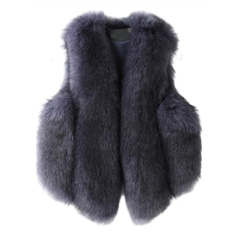 Thick fur coat women