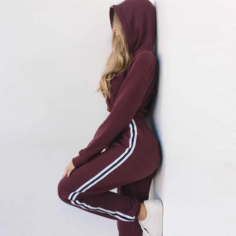 Women Set, Hoodie Top + Sweatpants