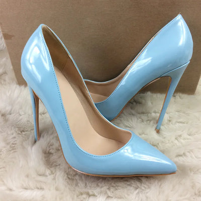 Light blue women's pumps