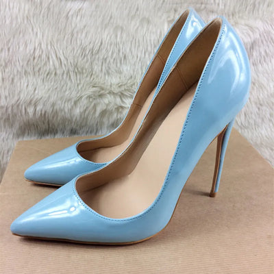 Light blue women's pumps