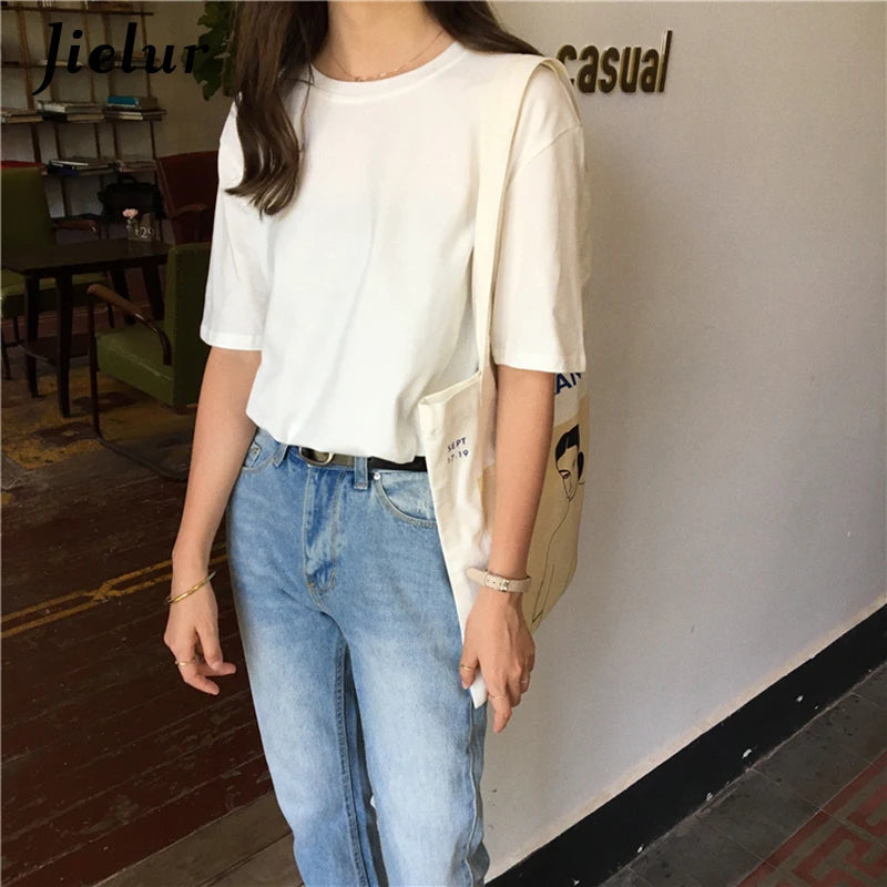 Women's basic plain color t-shirt