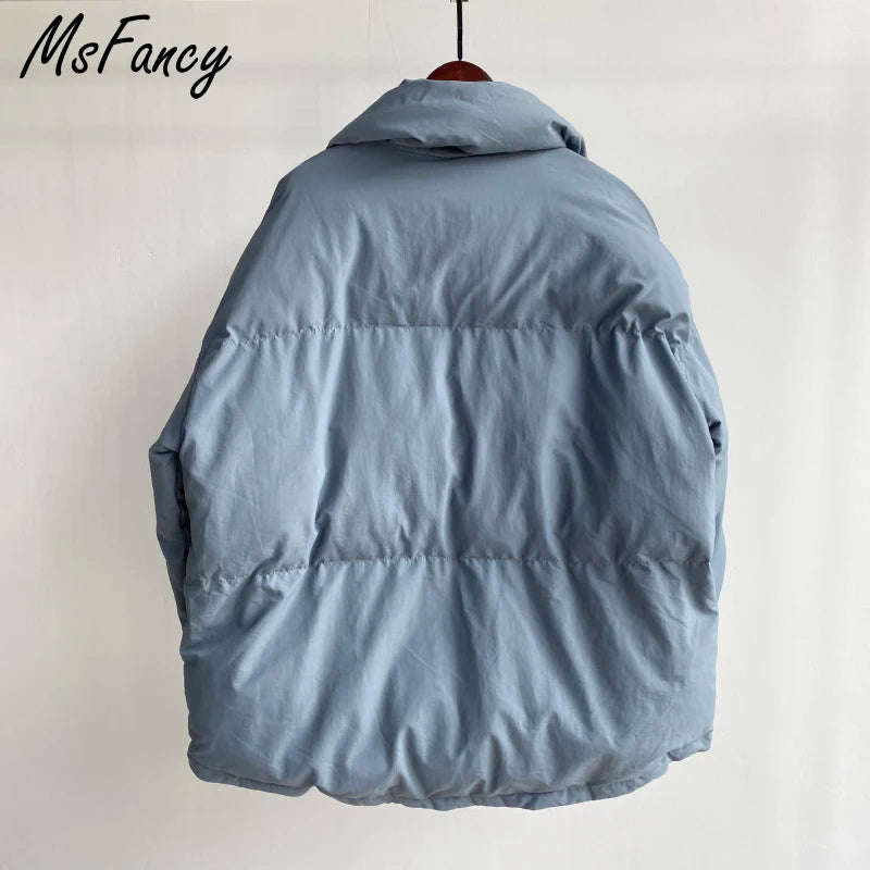 Winter Coats Women Korean Fashion Zipper Puffer