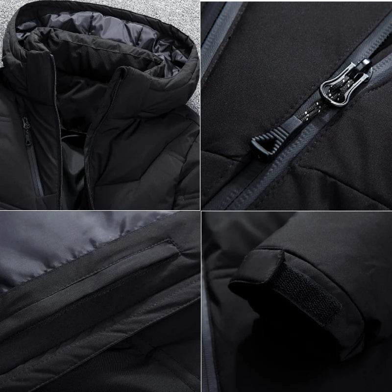 Hooded down jacket men