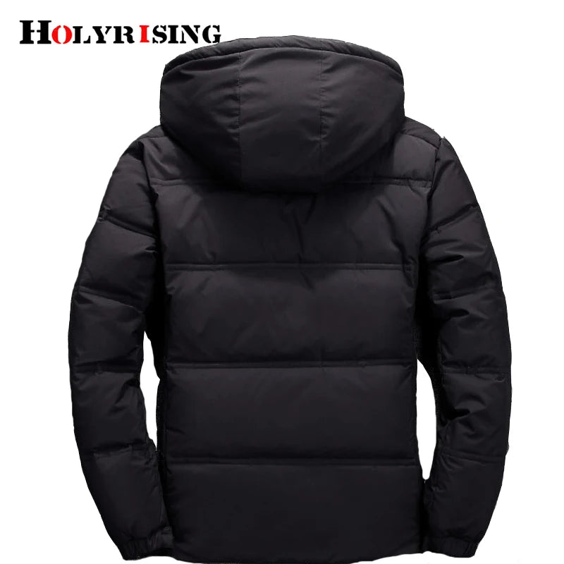 Hooded down jacket men