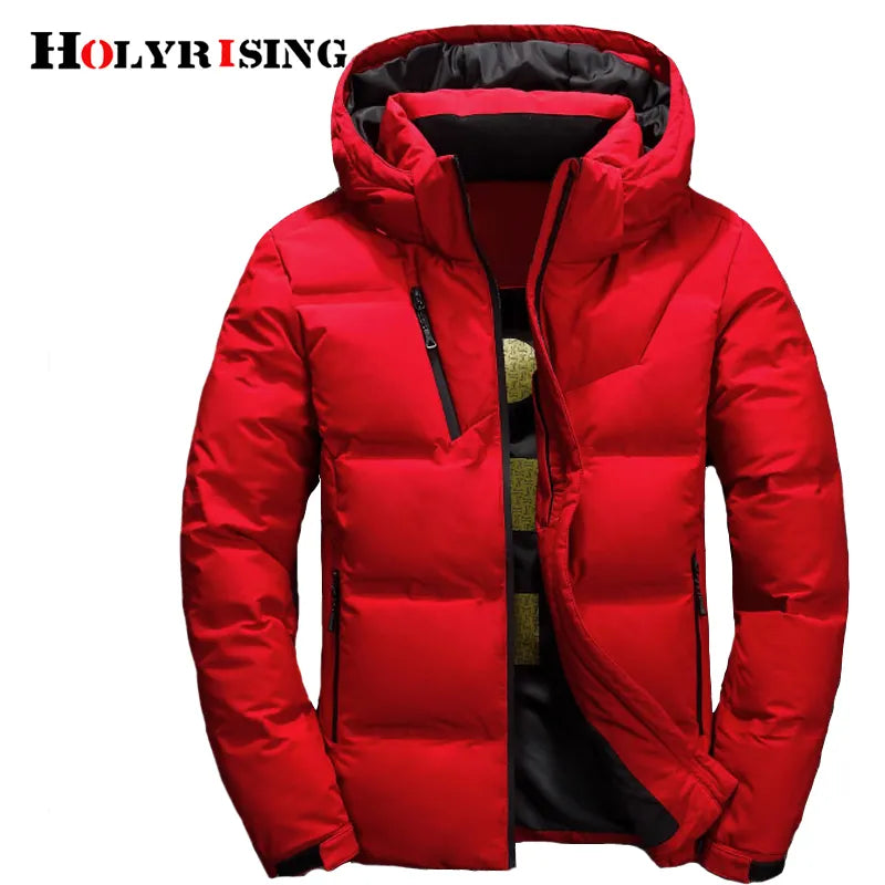 Hooded down jacket men