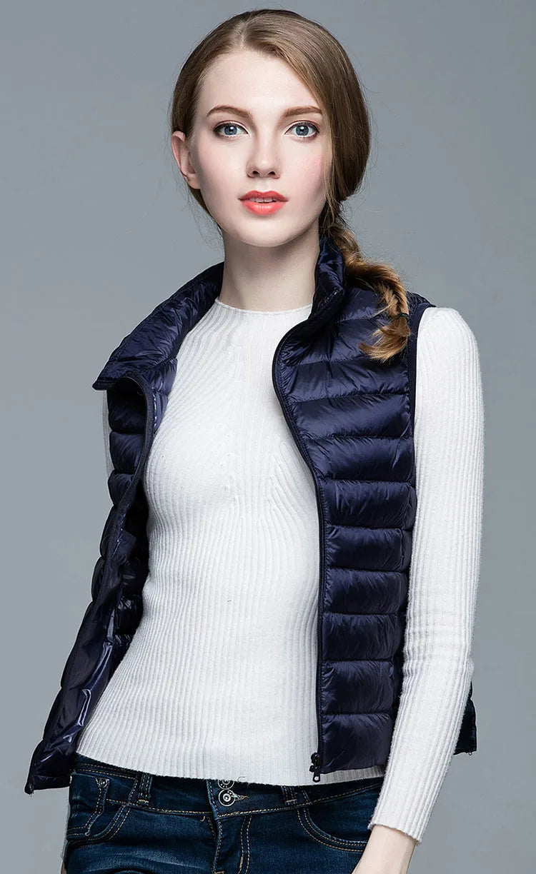 Women's sleeveless down jacket