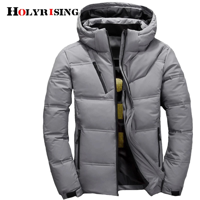 Hooded down jacket men