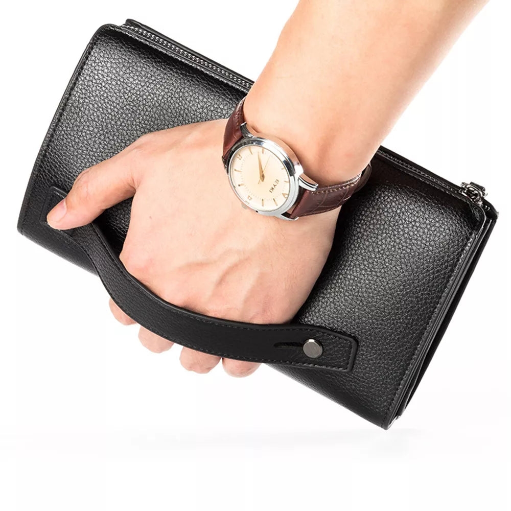 Large capacity clutch, multifunction wallet for men