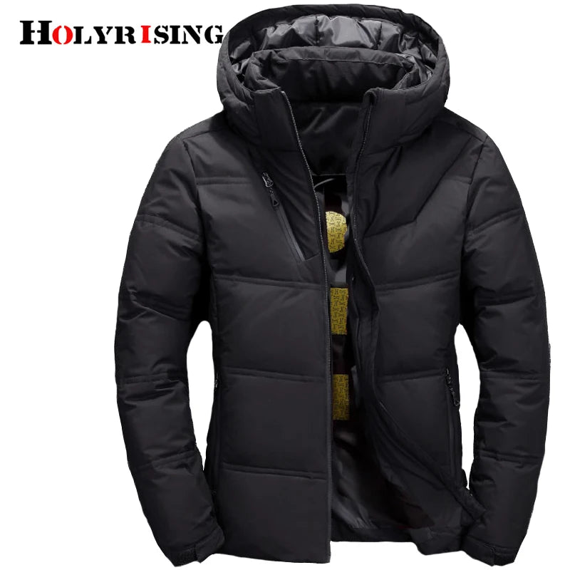 Hooded down jacket men