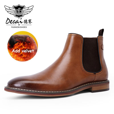 Leather men's boots