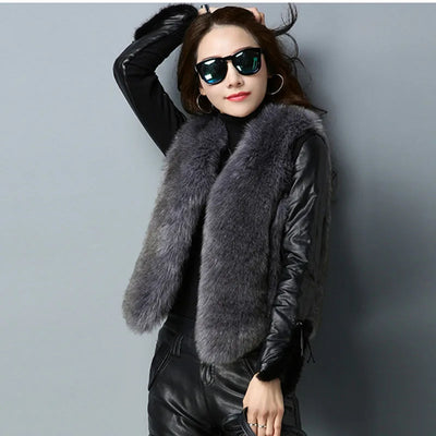 Thick fur coat women