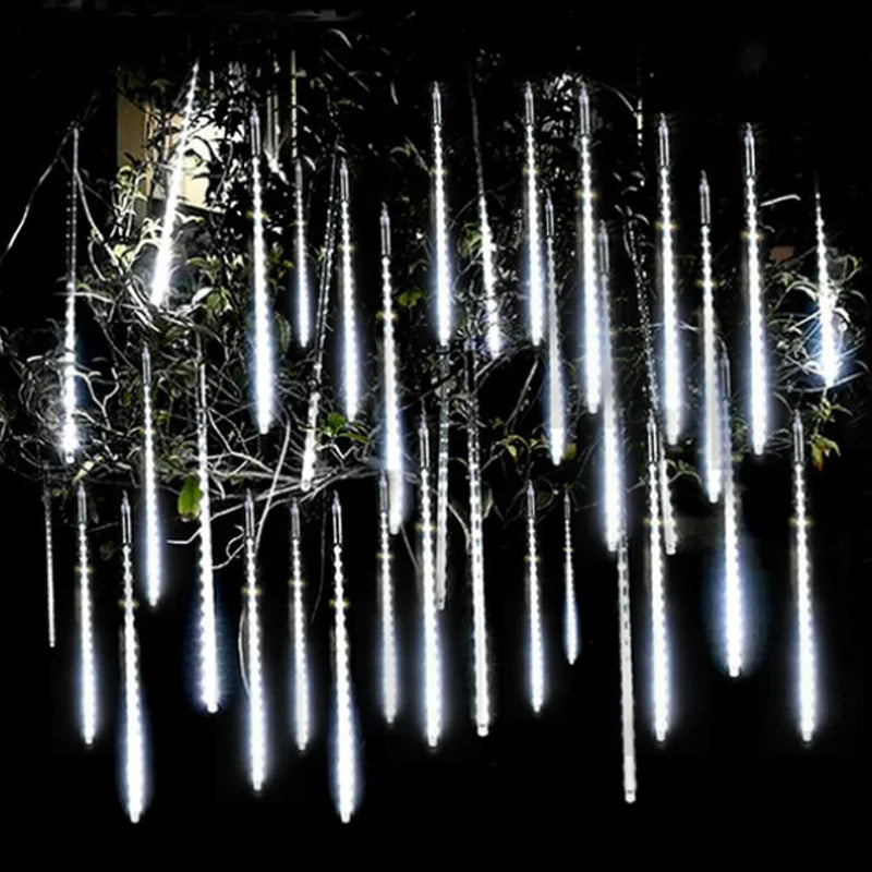 LED solar meteor shower garland