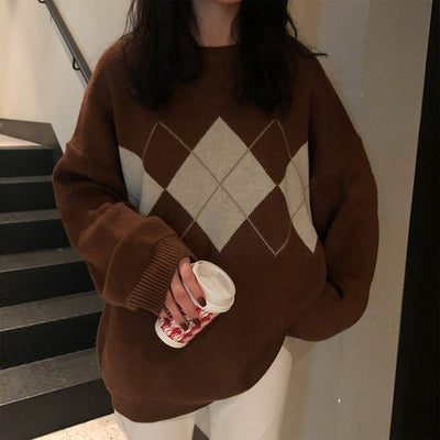 Knitted sweater women