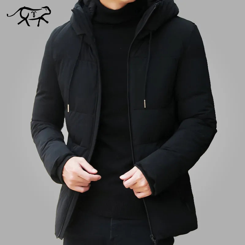 Jacket men casual stand collar hooded