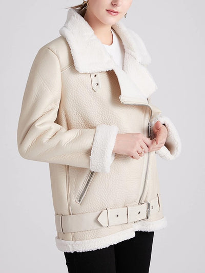 Winter Coats Women Thick Faux Leather Fur