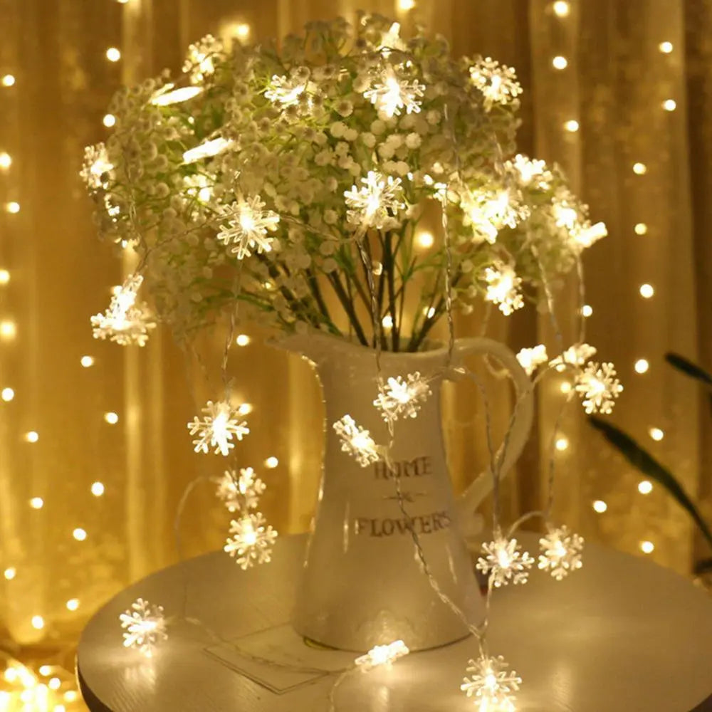 3M Snowflake String Lights Christmas LED Fairy Light Merry Christmas Decorations 2023 Xmas Tree Decor Natal New Year Gifts