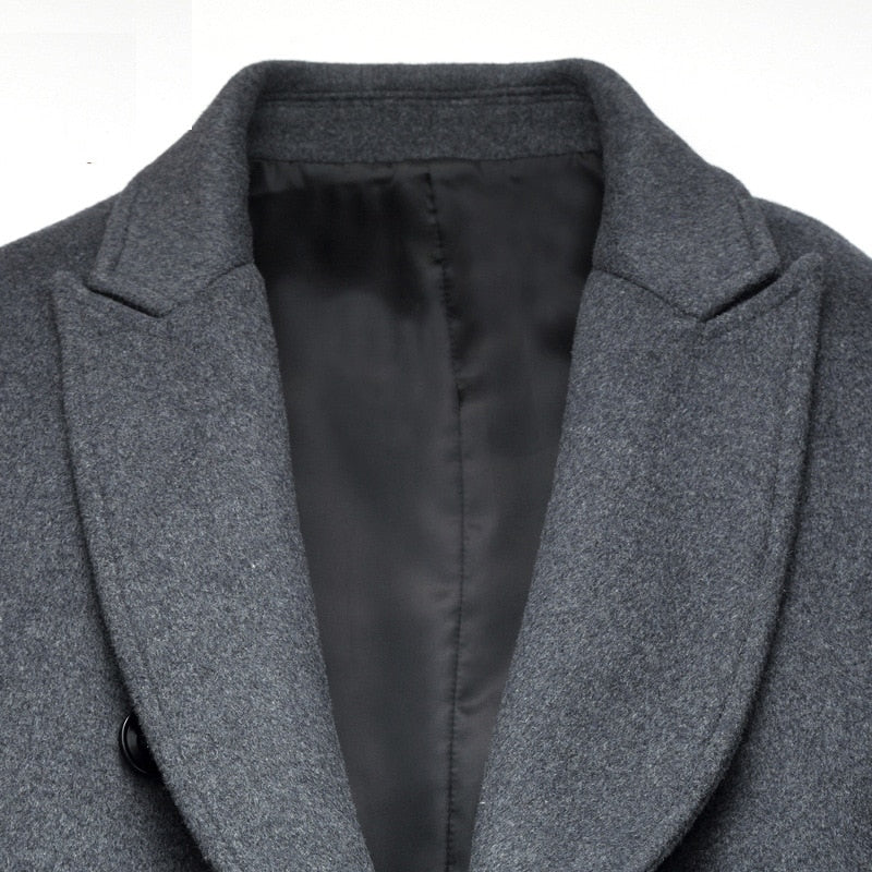 Men's fitted wool jacket