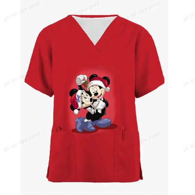 Disney Mickey Mouse Print Women's Nurse Uniformchri