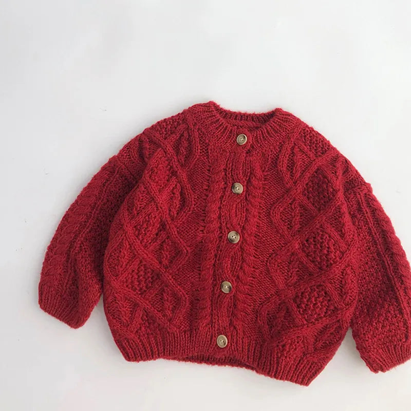 Red Christmas sweater for baby boys and girls