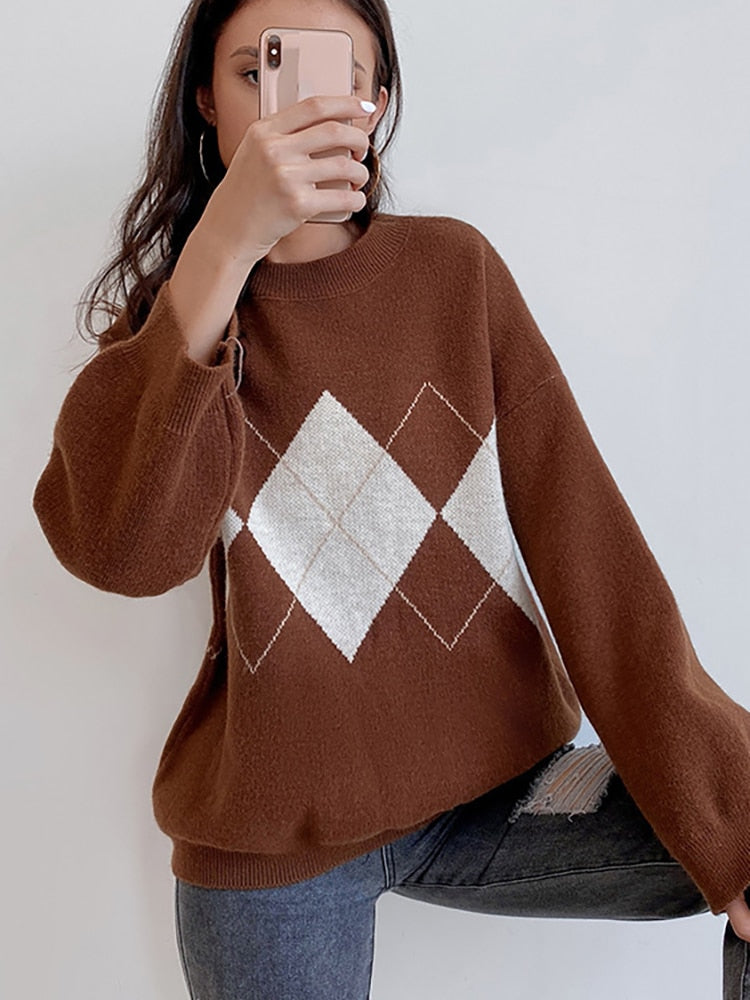 Knitted sweater women