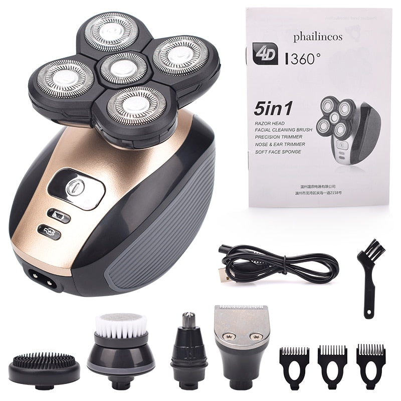 Rechargeable electric shaver for men