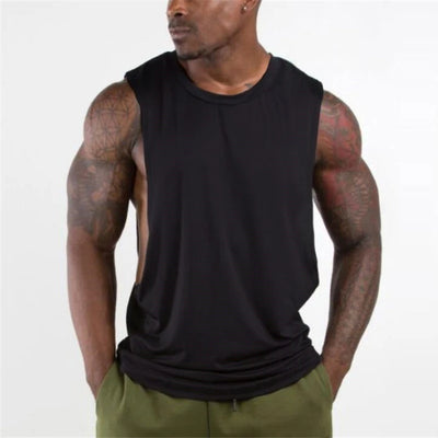 Plain Tank Top Men Gyms Stringer Cotton Fitness Clothing