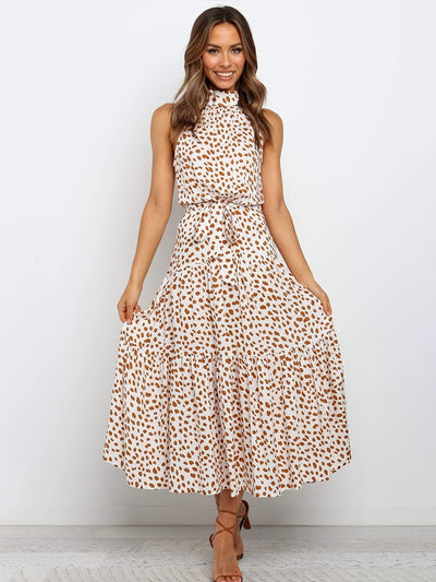 Long polka dot dress