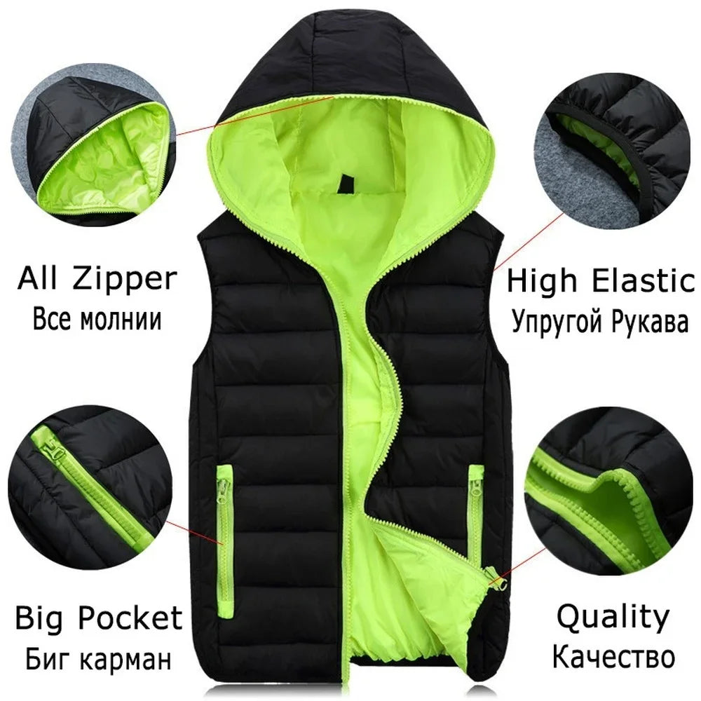 Sleeveless jacket for men