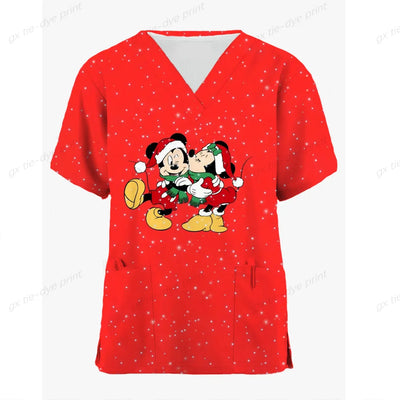 Disney Mickey Mouse Print Women's Nurse Uniformchri