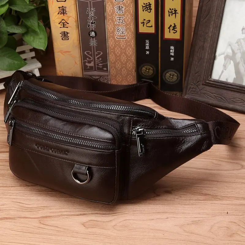 Leather shoulder bags