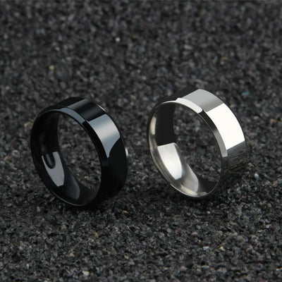 Fashion simple jewelry ring men steel