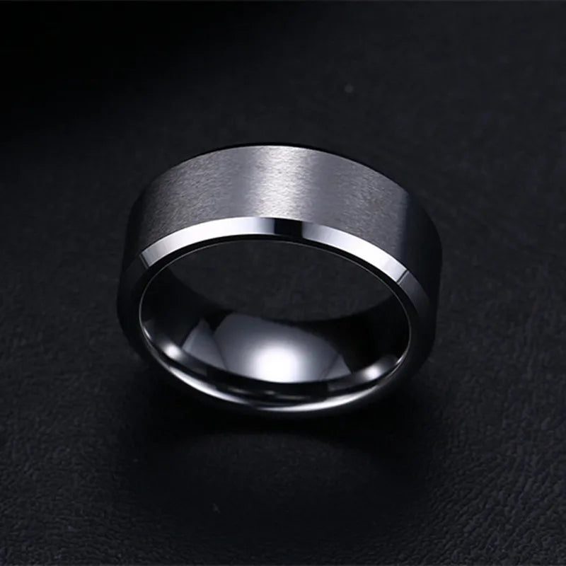 Fashion simple jewelry ring men steel