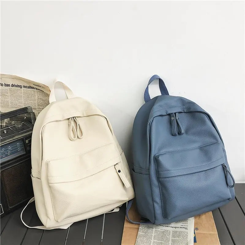 Casual Backpack Women Nylon Solid Color