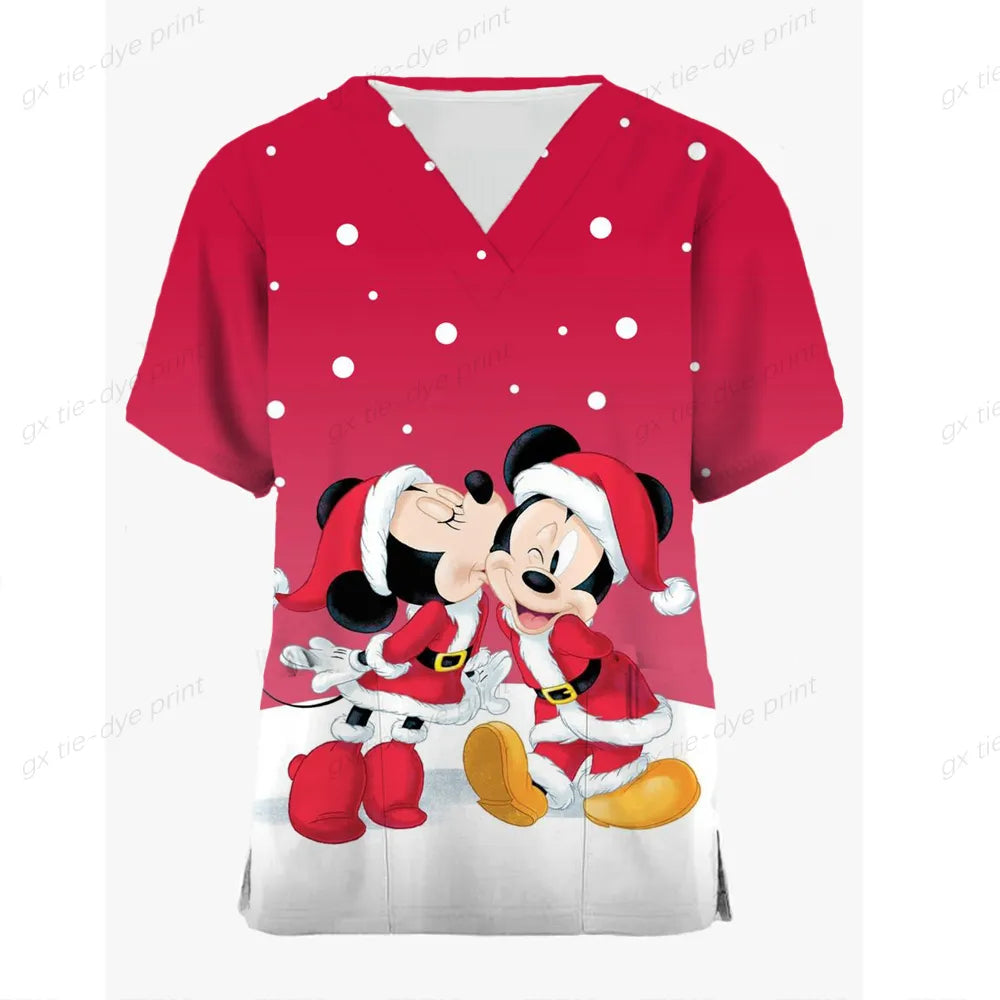 Disney Mickey Mouse Print Women's Nurse Uniformchri