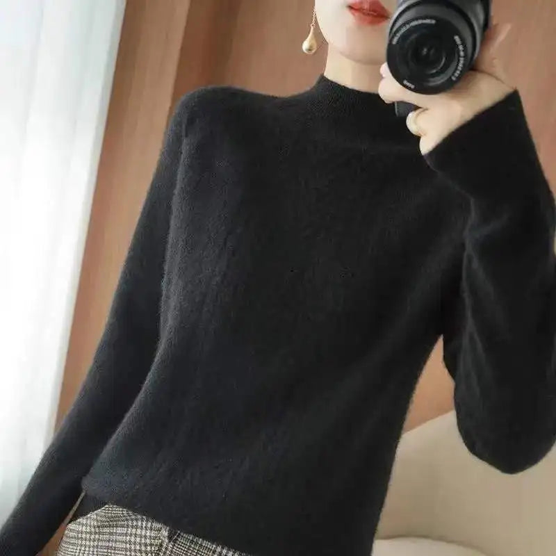 Women's clothing, half turtleneck sweater