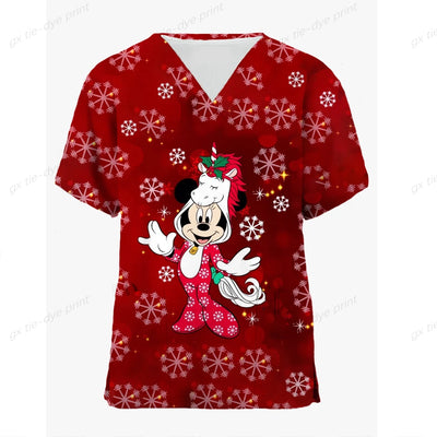 Disney Mickey Mouse Print Women's Nurse Uniformchri